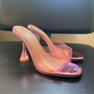 Gianni bini sculptural pink party cocktail kitten heels
